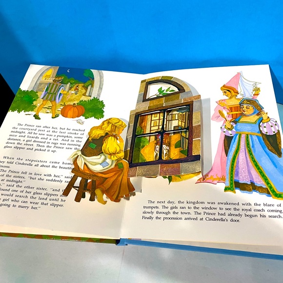CINDERELLA VTG 90’s A TROLL POP-UP BOOK HARDCOVER A CUTE CLASSIC TALE! - Picture 10 of 16